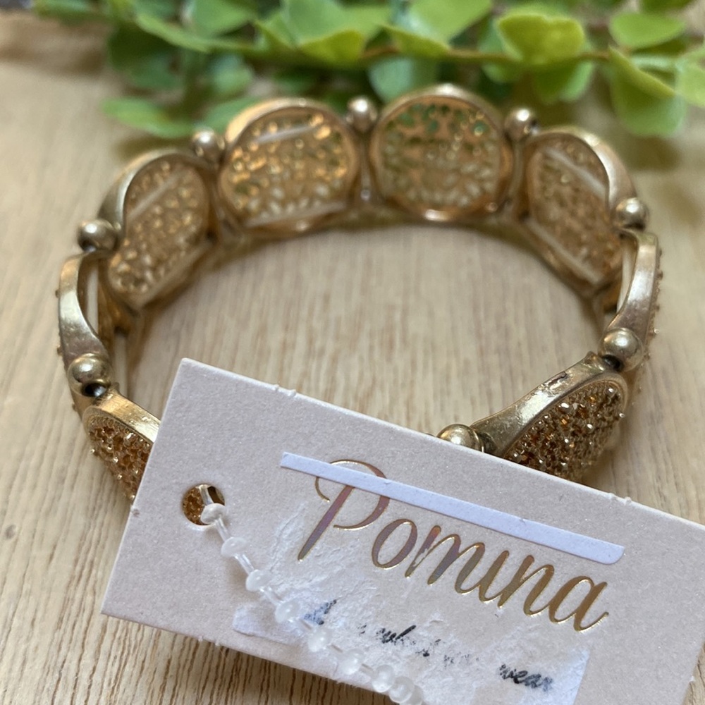 🎉HP🎉 Pomina Filigree Stretch Bracelet 💗 Antique Gold - Picture 7 of 8
